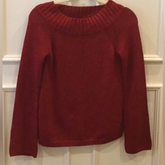 Ann Taylor Loft Pullover Ruby Red Sweater XS - Picture 6 of 10